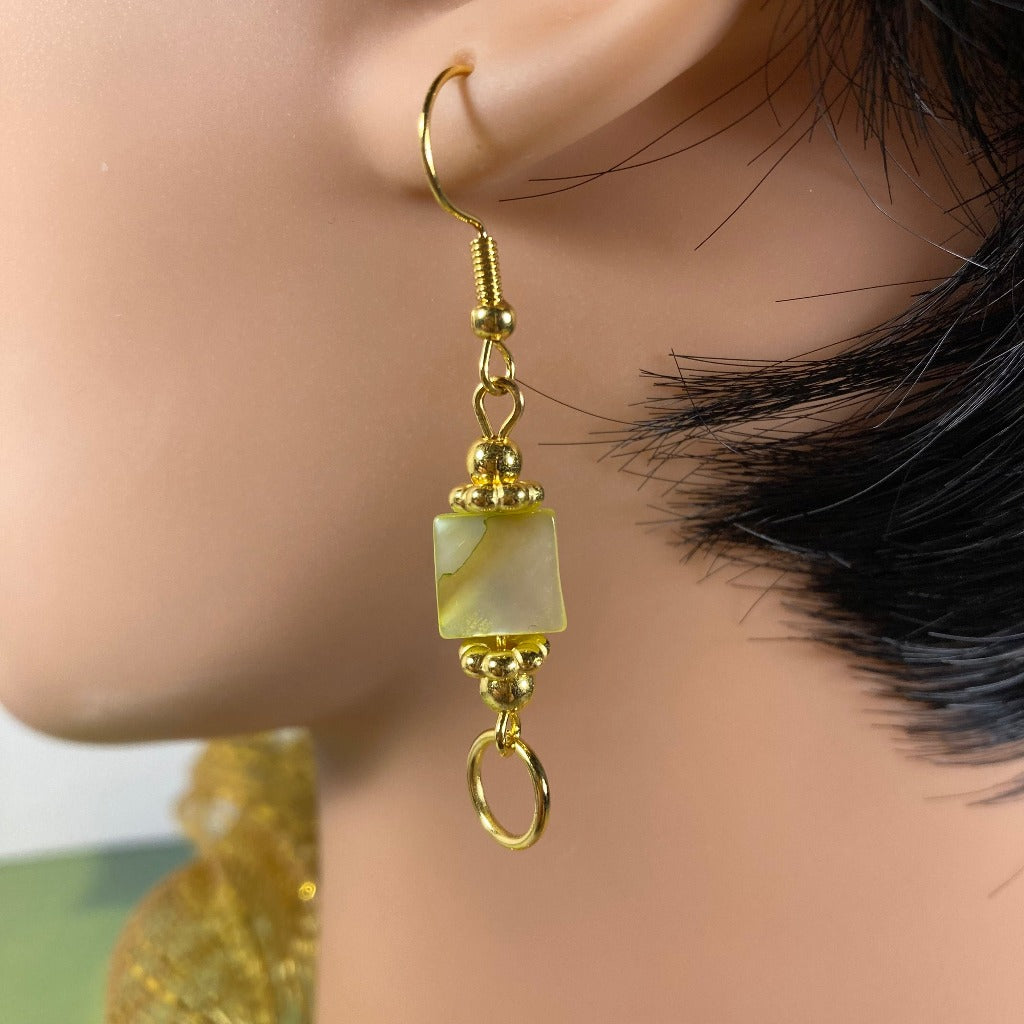 Drop Earrings, Mother-Of-Pearl Shell