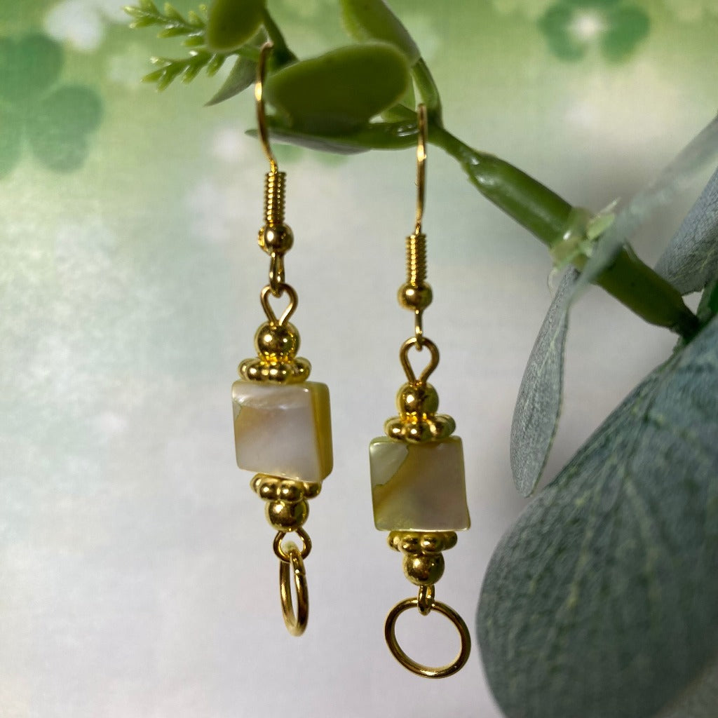 Drop Earrings, Mother-Of-Pearl Shell