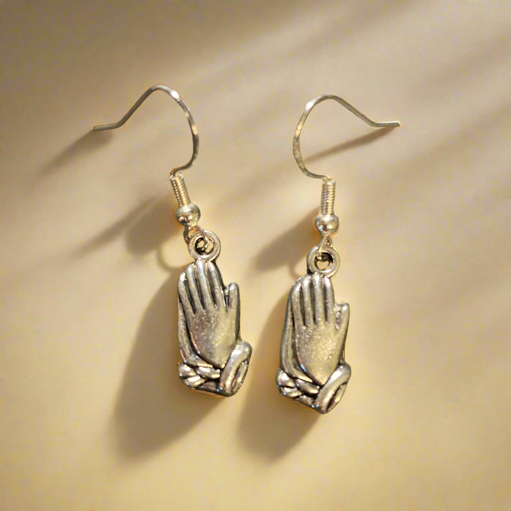 Praying hands earrings