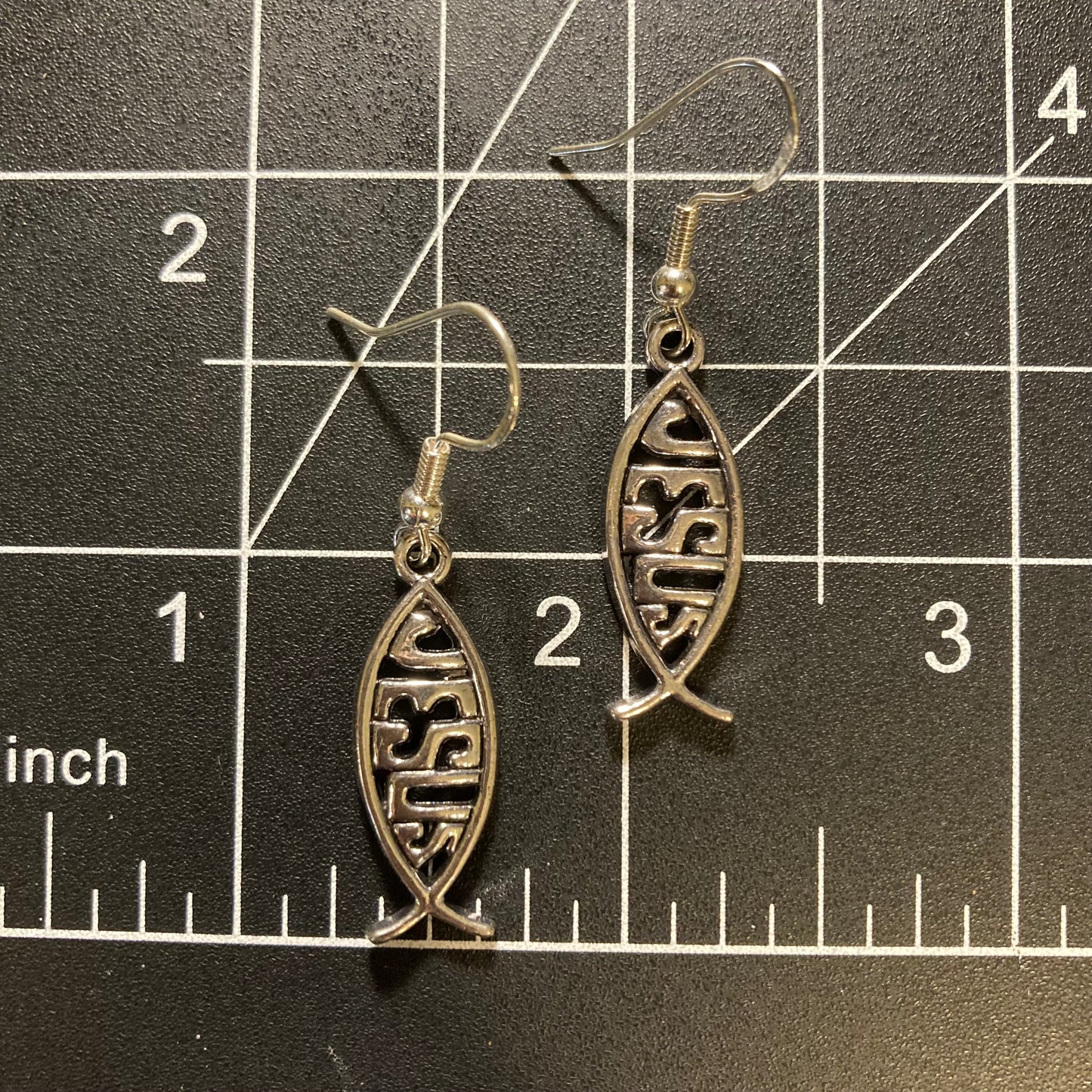 Jesus fish earrings