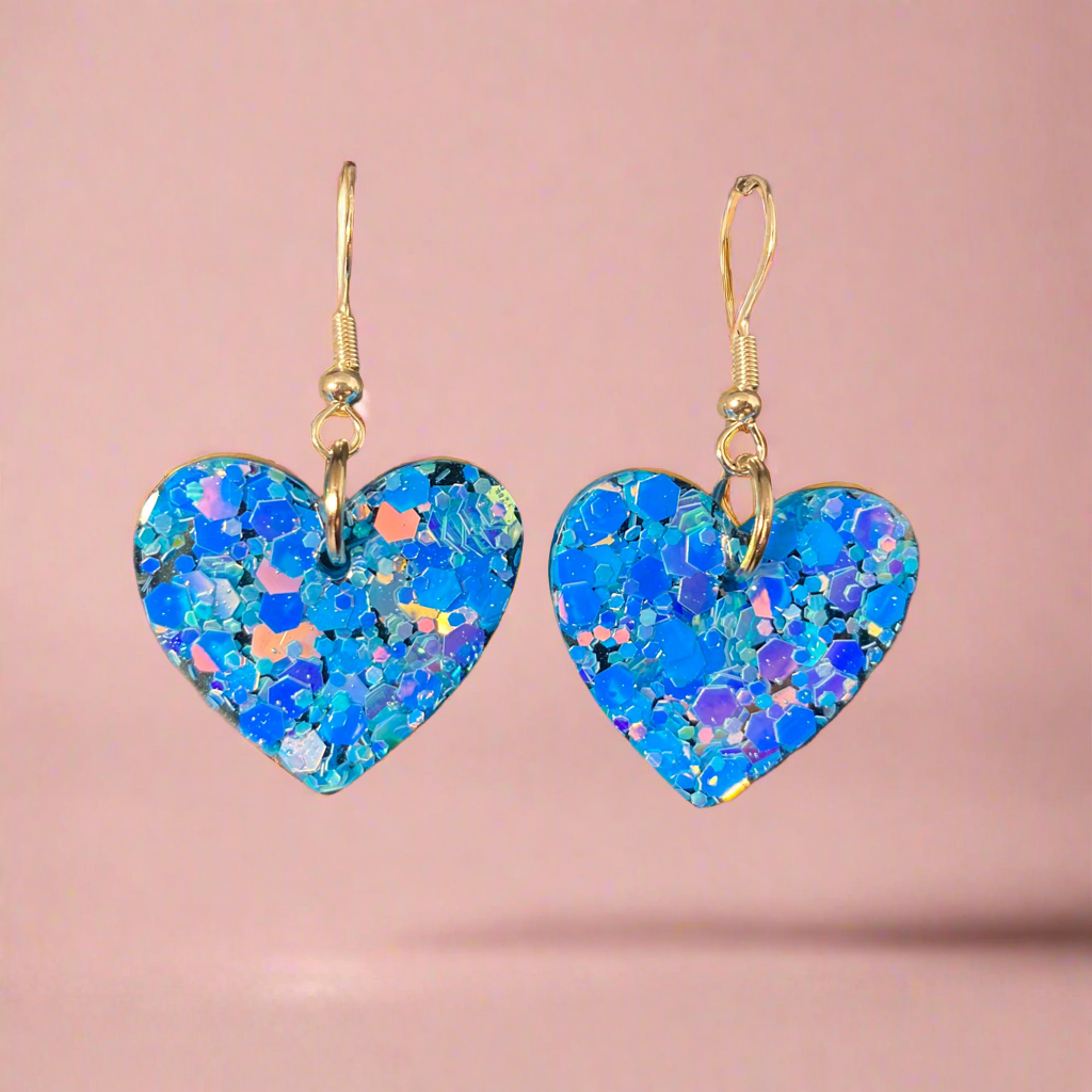 Heart earrings dangles
