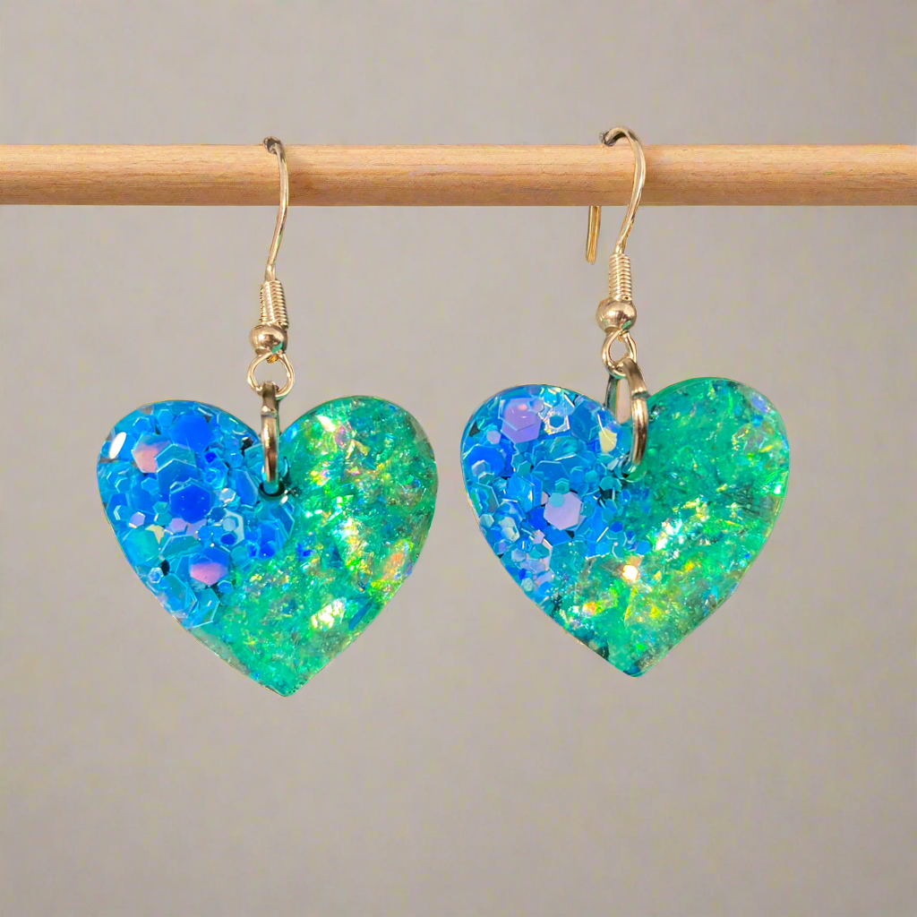 Heart earrings dangles