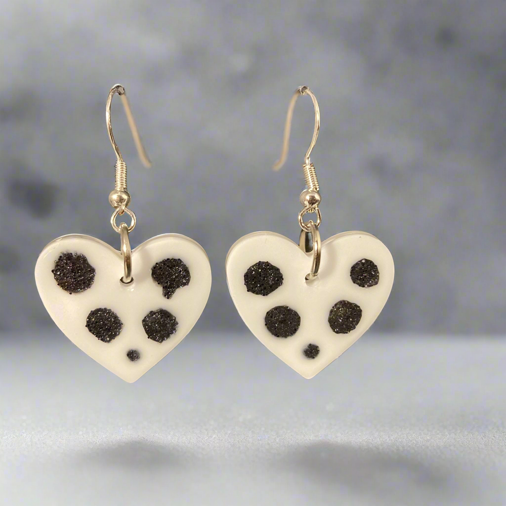 Heart earrings dangles