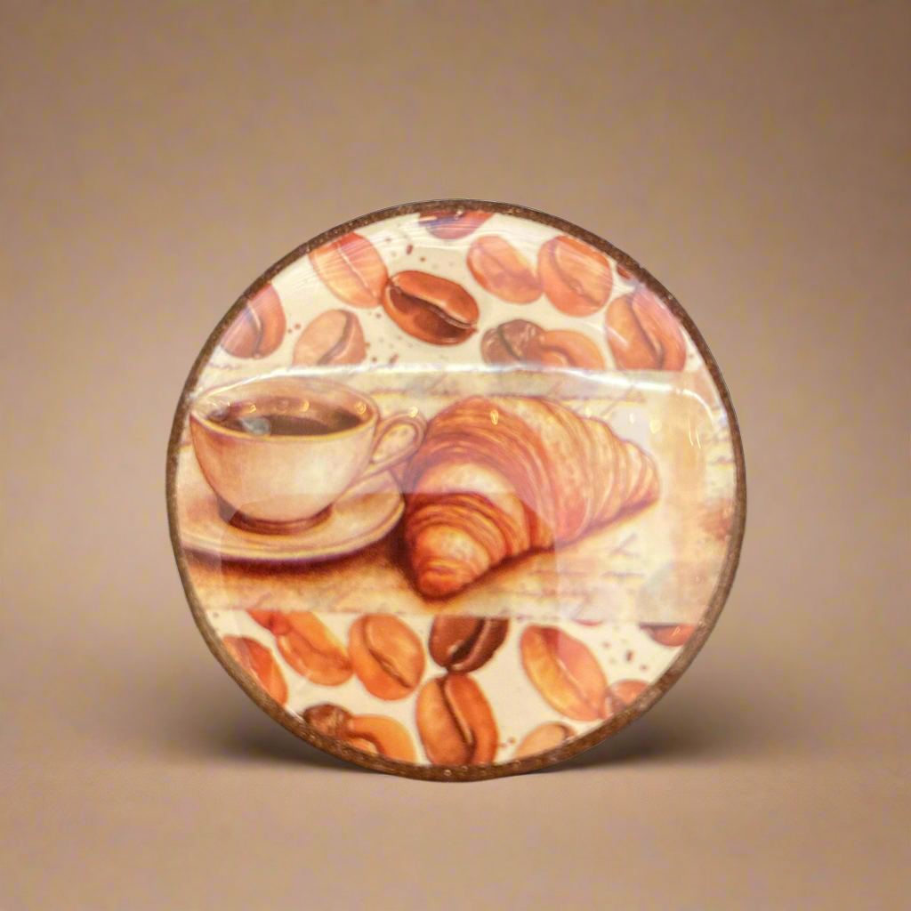 Magnets, coffee time, coffee lovers, pastry, breakfast