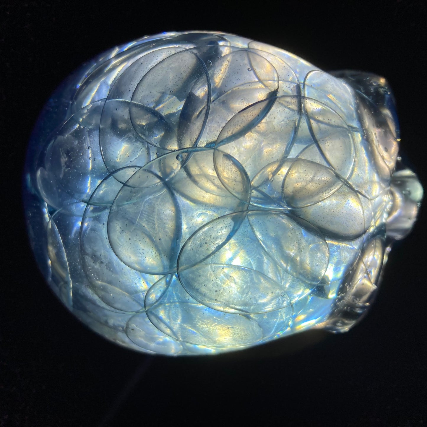 Blue skull lamp