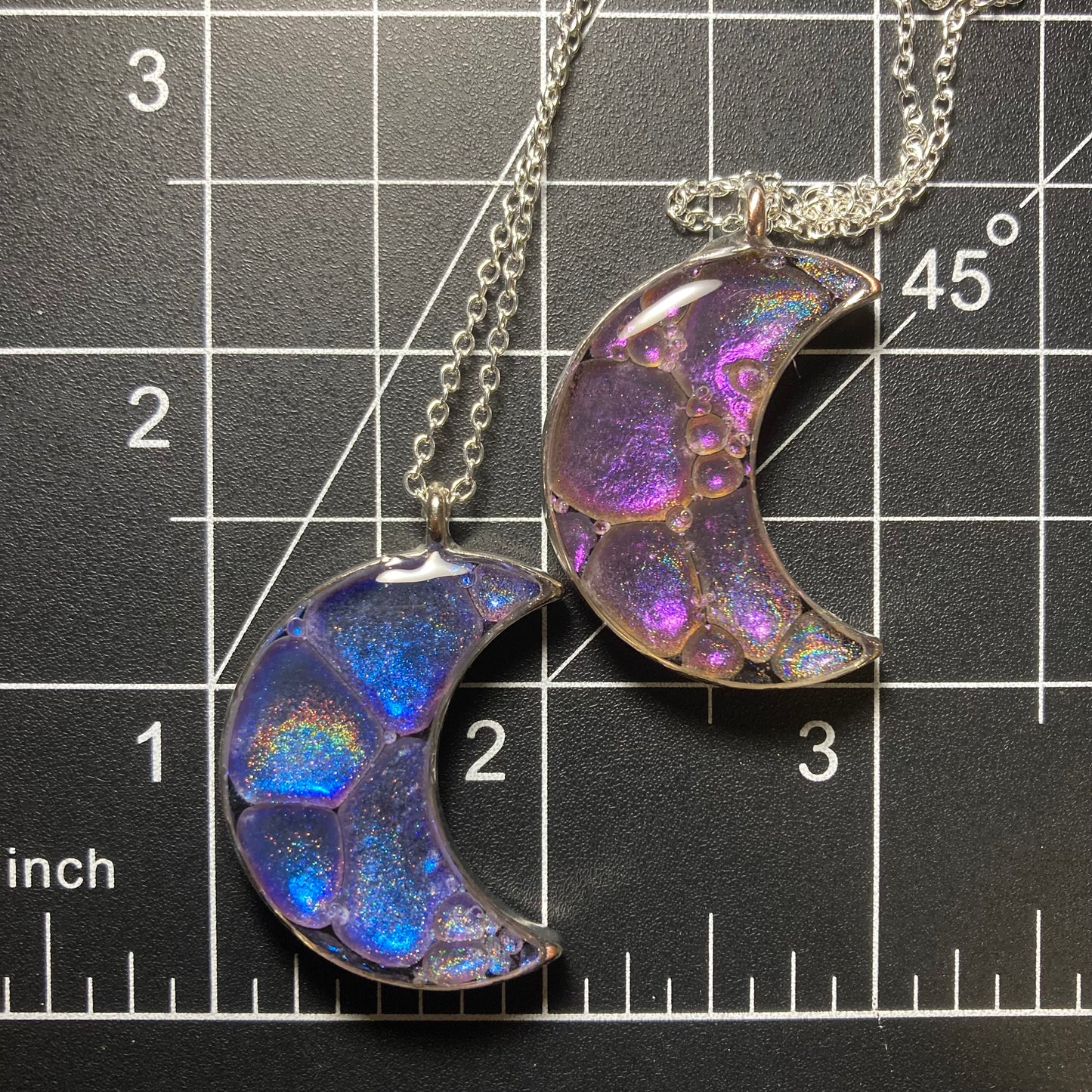 Moon pendant, purple