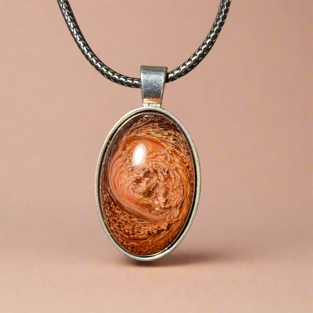Autumn Necklace, oval, fall fashion