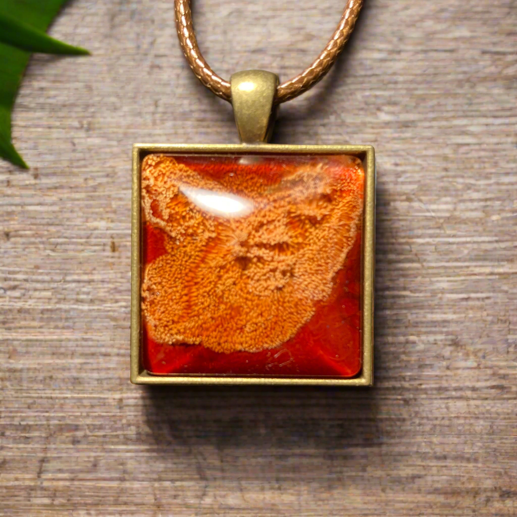 Autumn Necklace, square, fall fashion