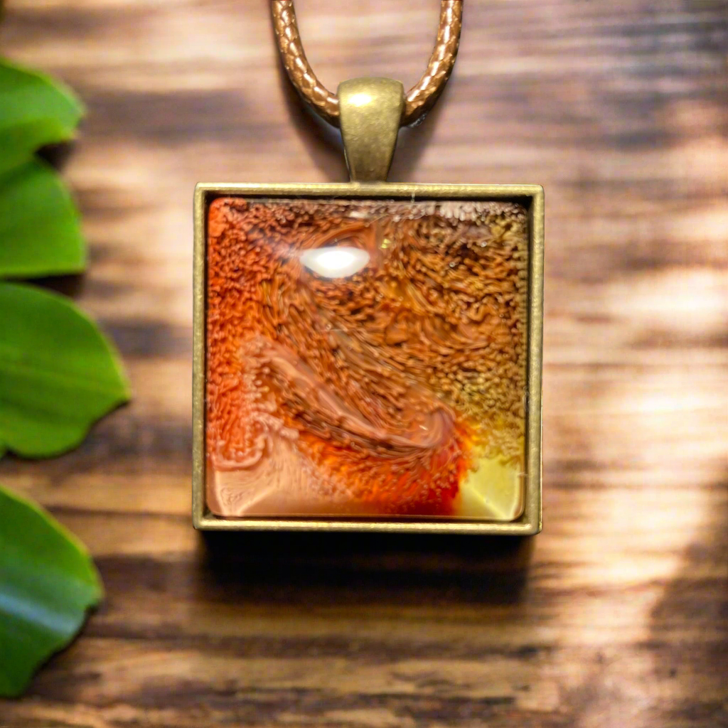 Autumn Necklace, square, fall fashion