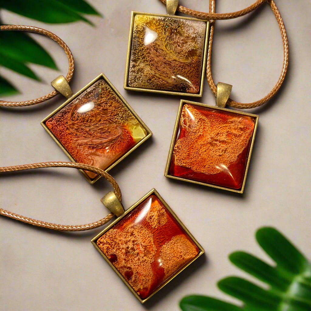 Autumn Necklace, square, fall fashion
