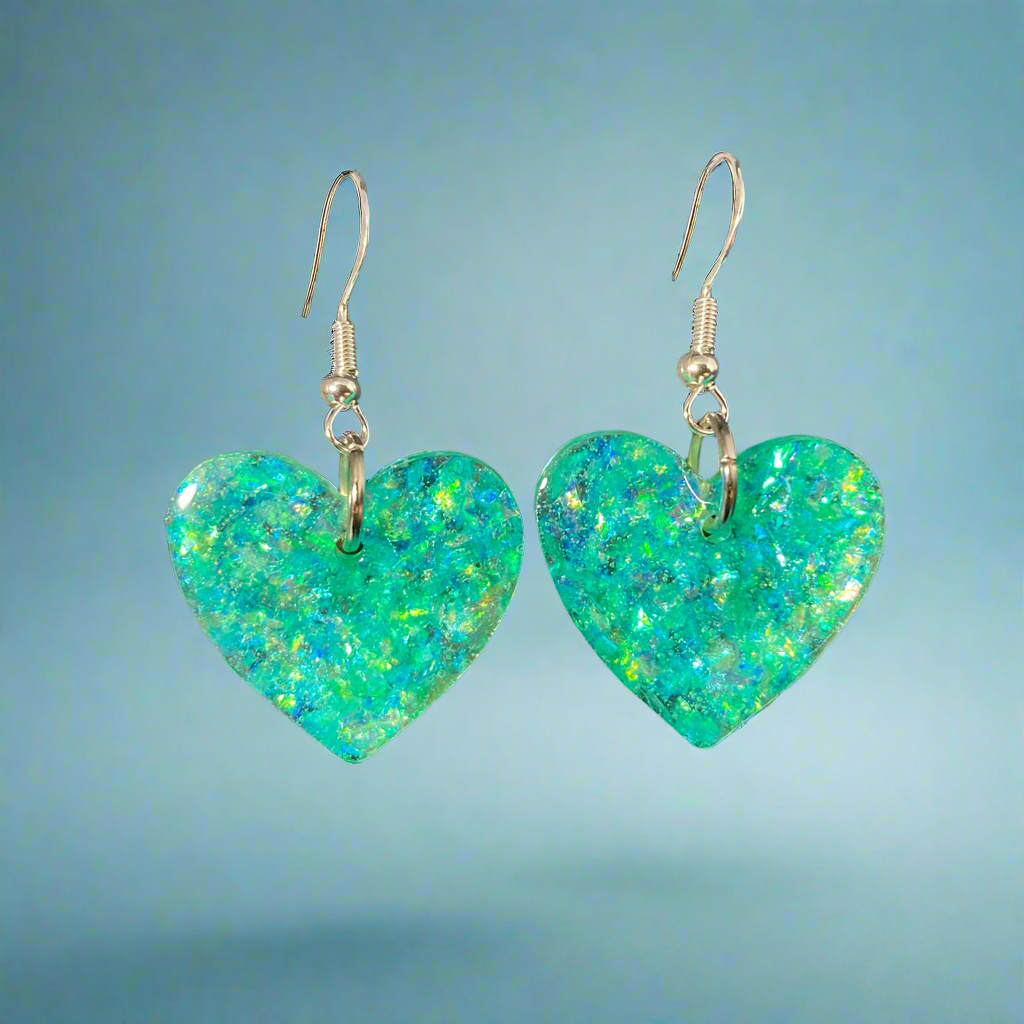 Heart earrings dangles