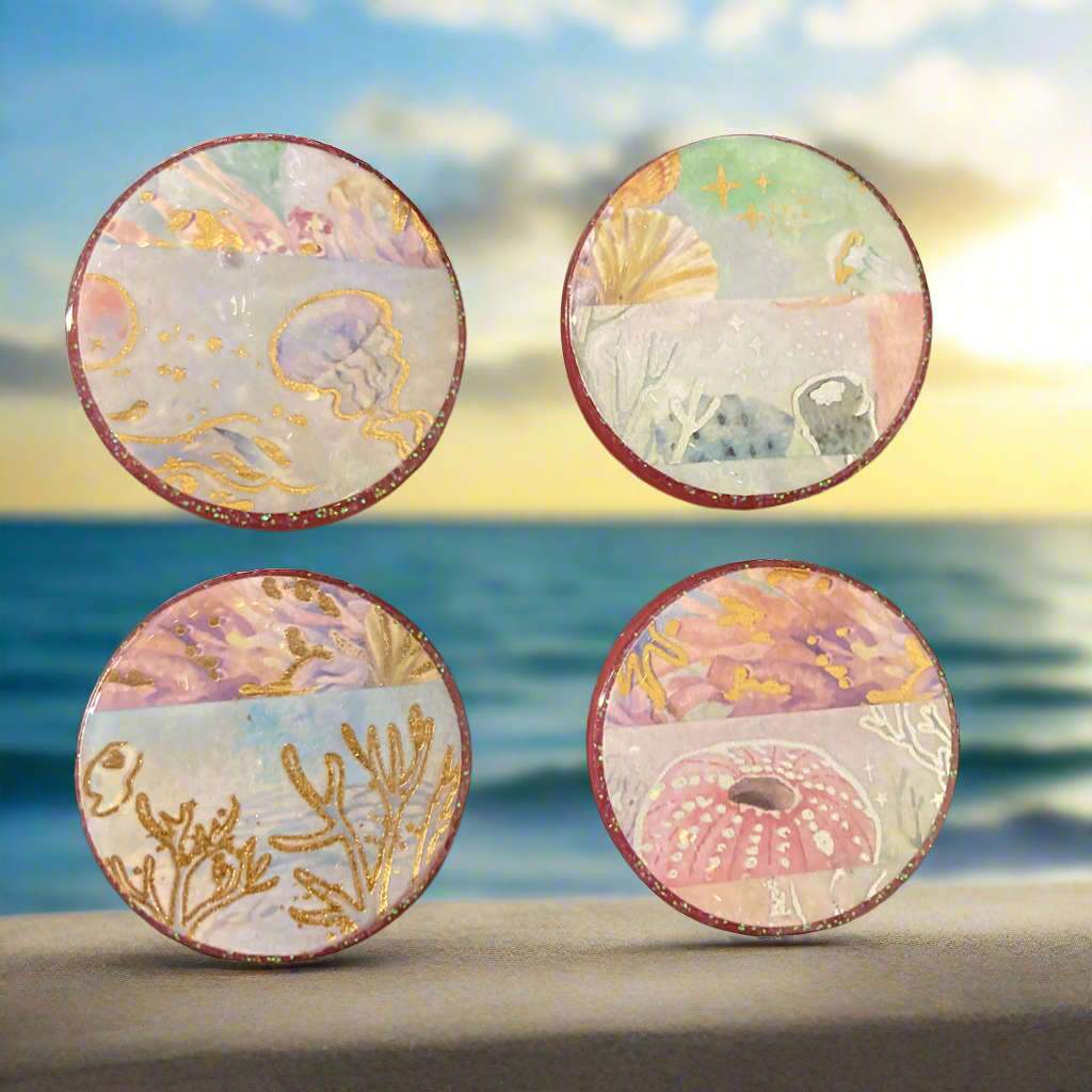 Magnets, ocean life, summer vibes, ocean floor