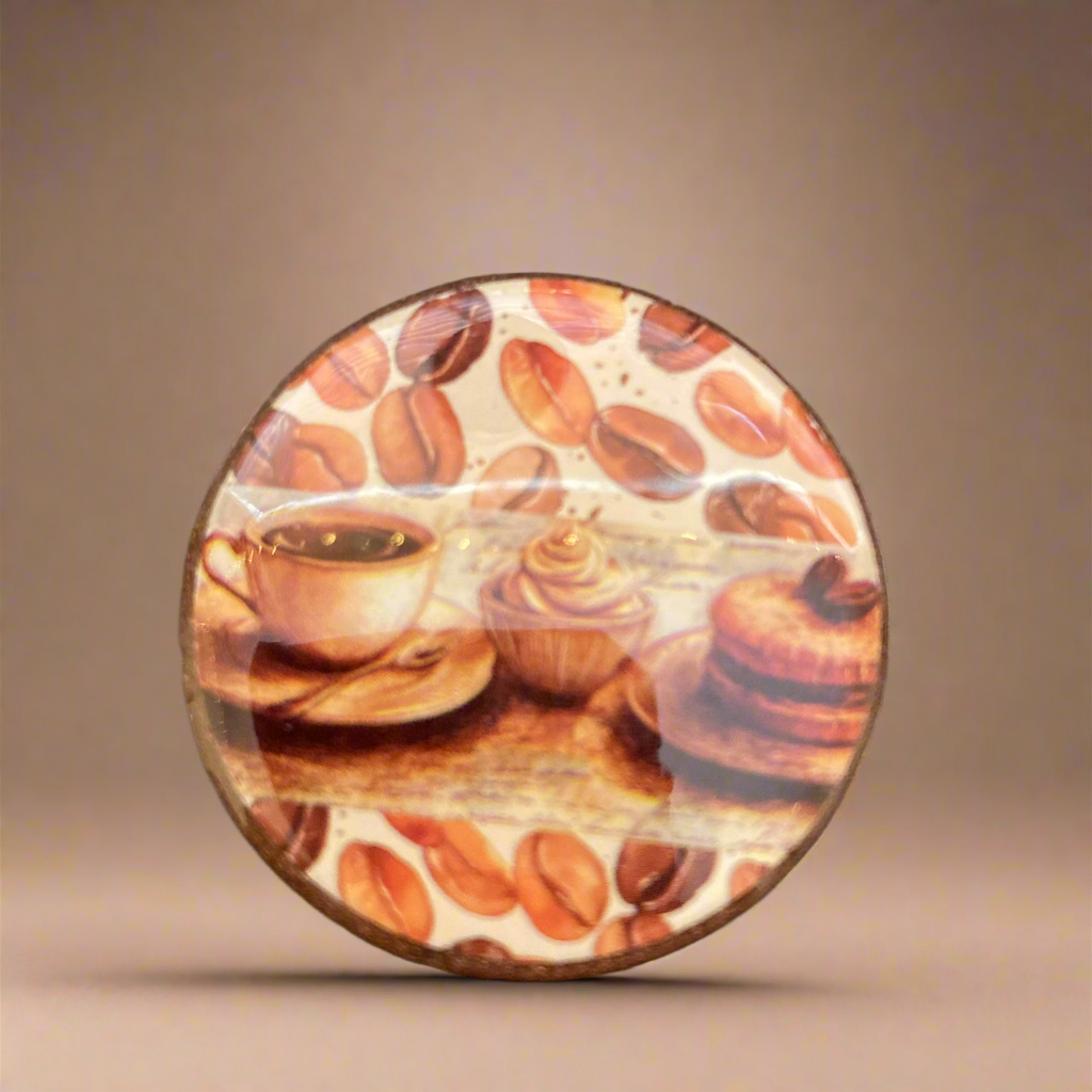 Magnets, coffee time, coffee lovers, pastry, breakfast