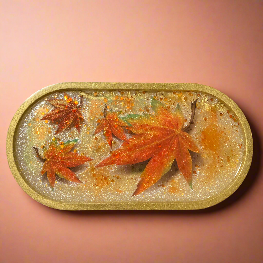 Trinket Tray, fall leaves