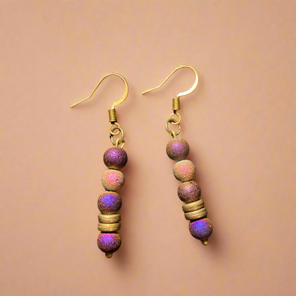 Drop Earrings, fall colors, dangle