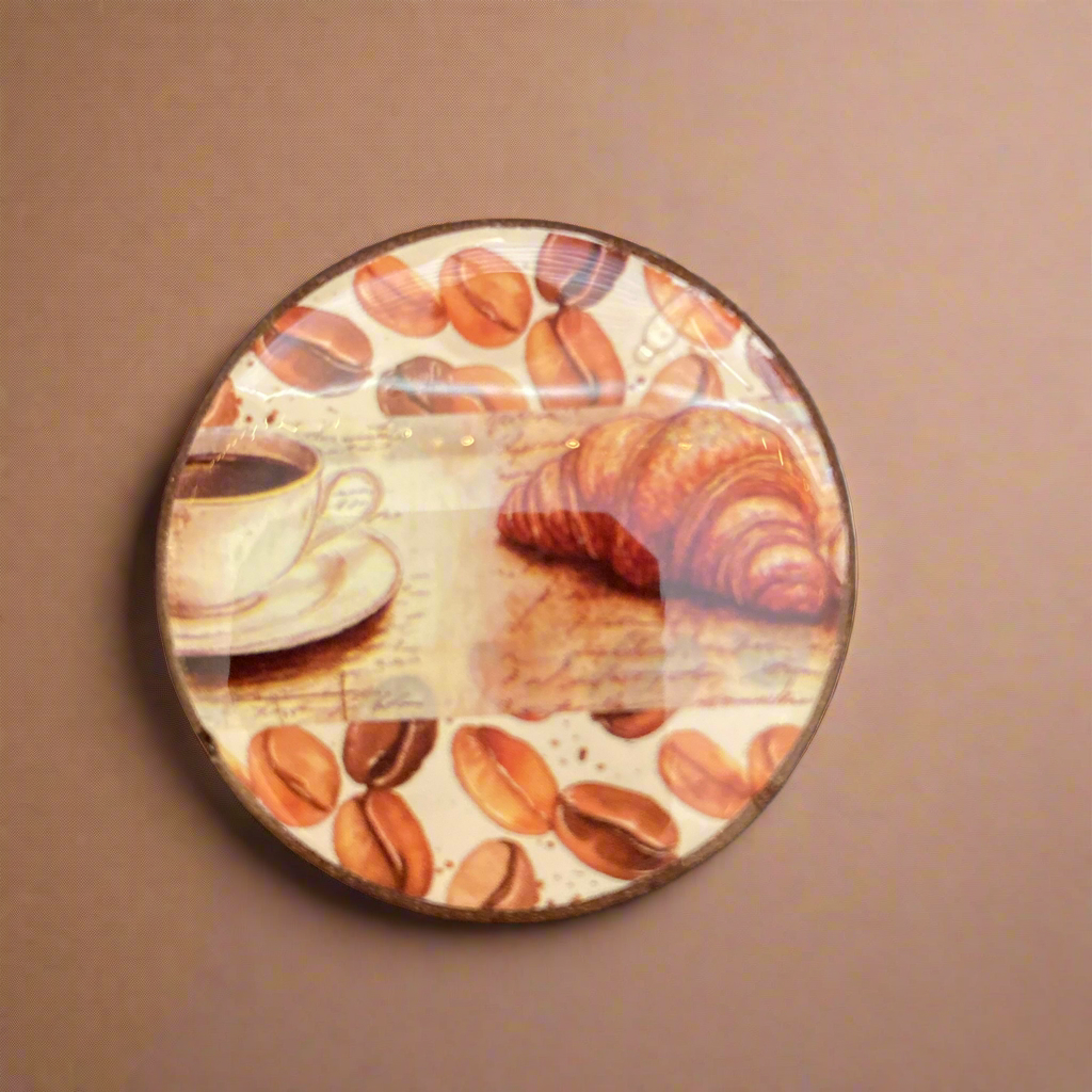 Magnets, coffee time, coffee lovers, pastry, breakfast