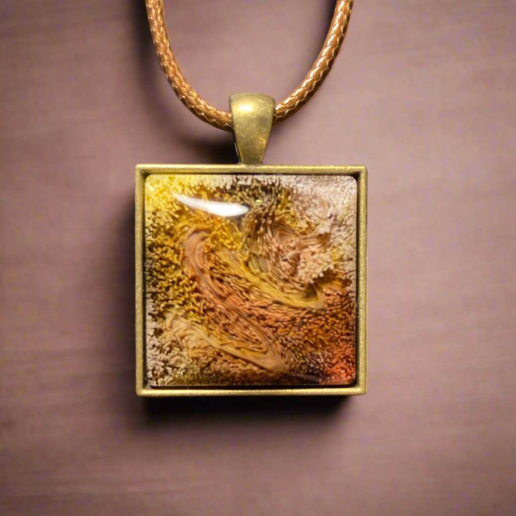 Autumn Necklace, square, fall fashion