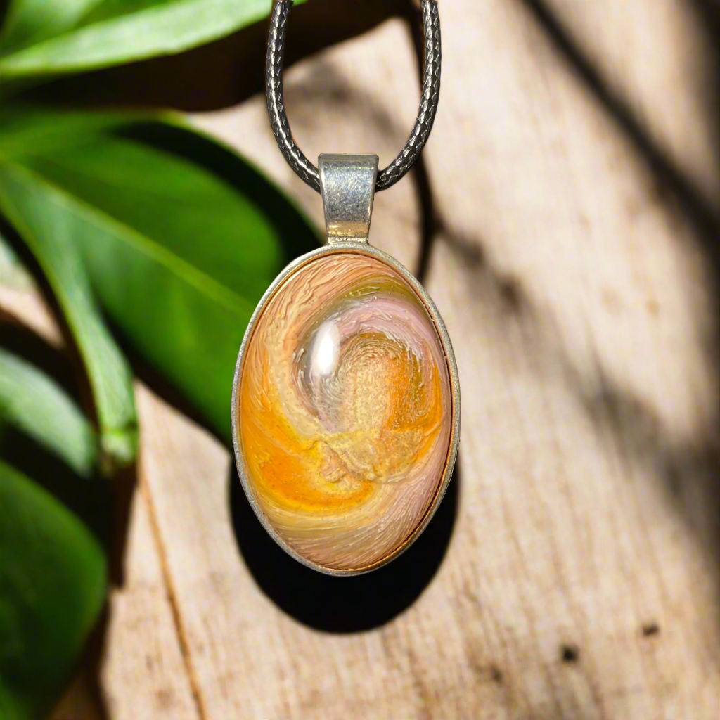 Autumn Necklace, oval, fall fashion