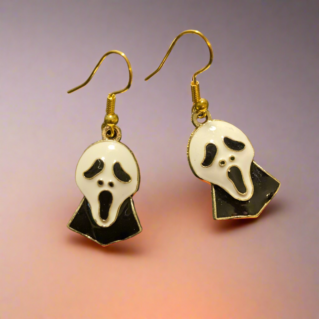 Screaming Ghost charm earrings