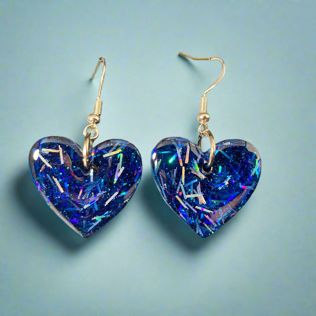 Heart earrings dangles