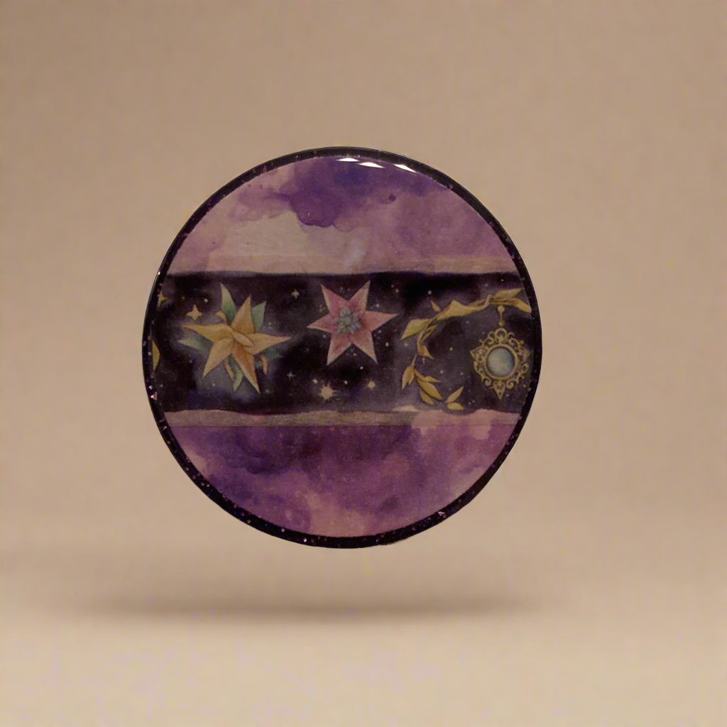 Magnets, purple, galaxy, moon, starts, milky way