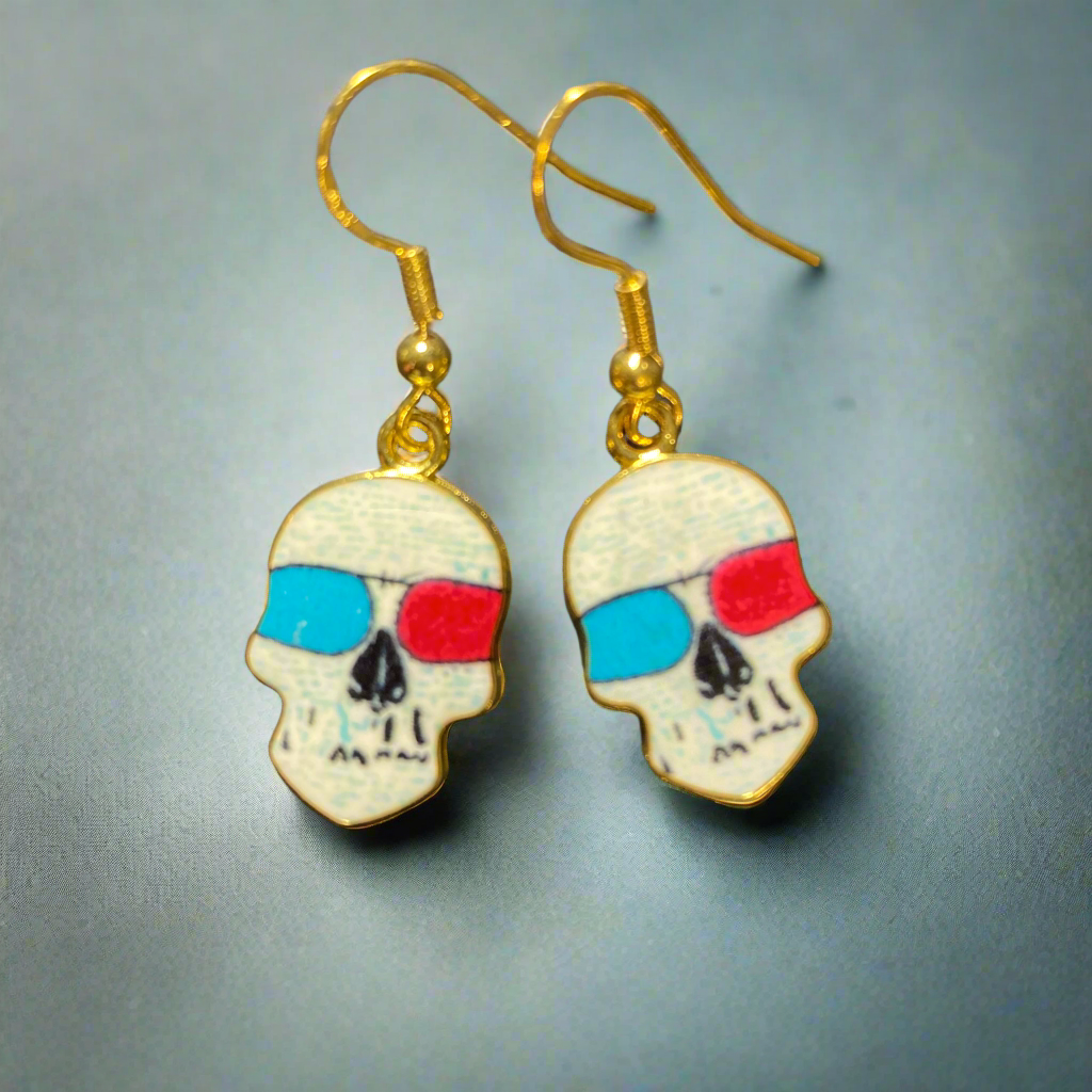 Day of the Dead sugar skulls charm earrings