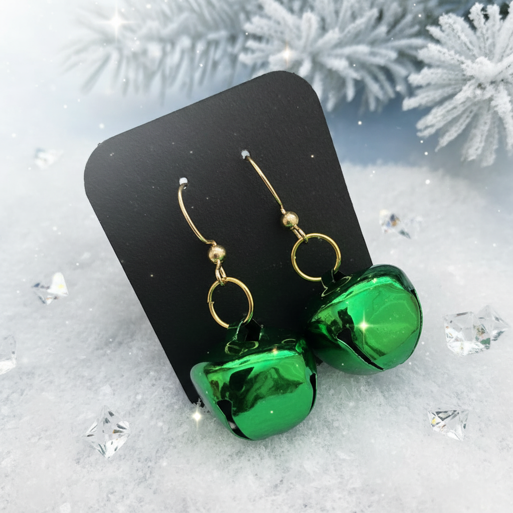 Christmas earrings, jingles