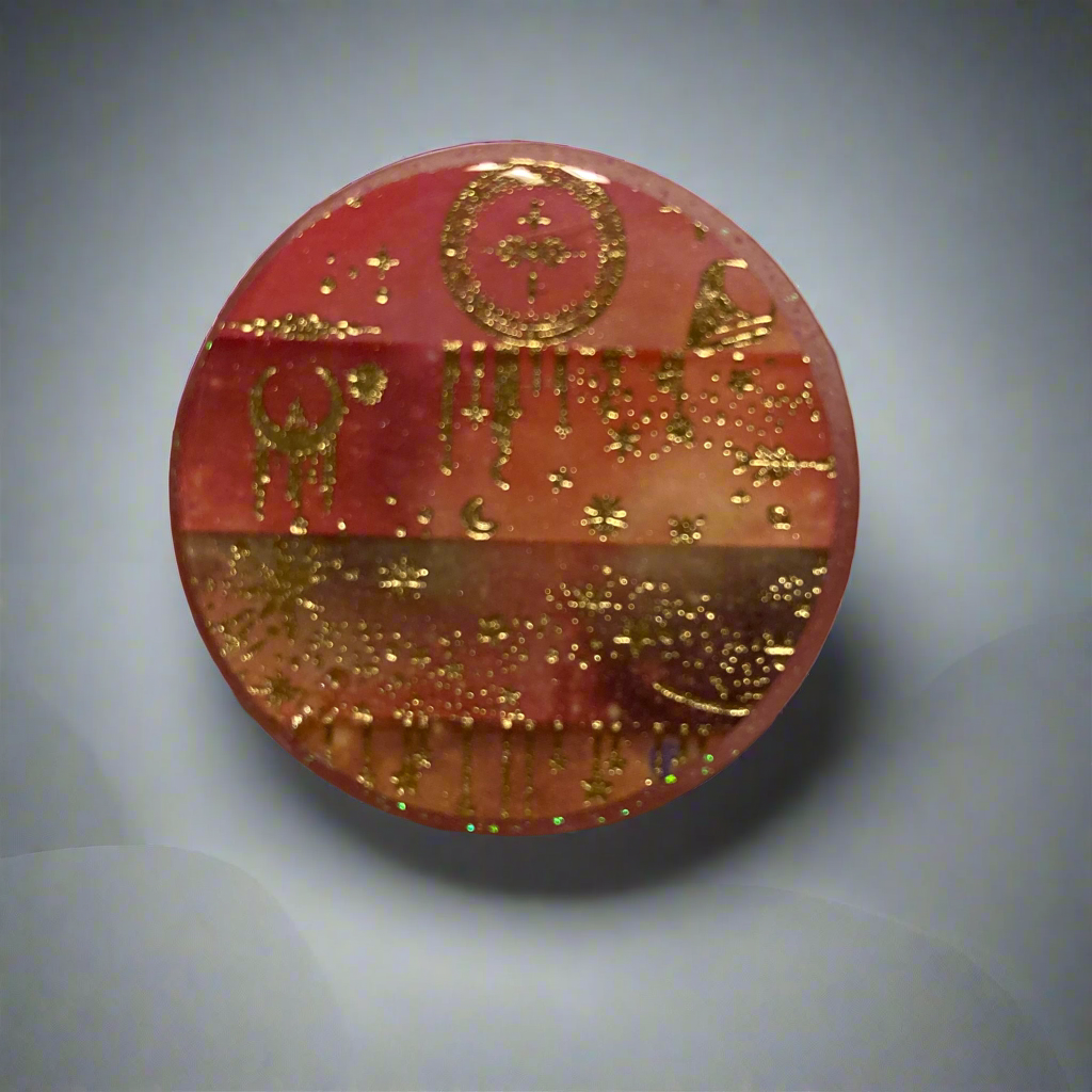 Magnets, red galaxy, moon, stars, planets, milky way
