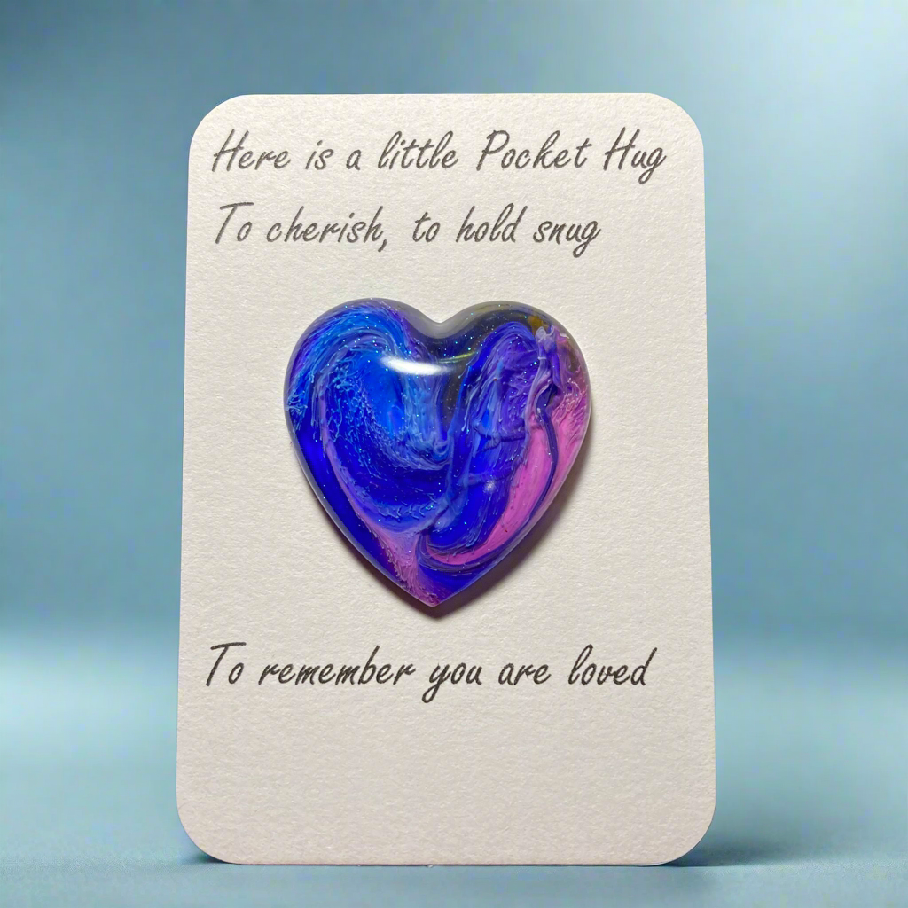 Pocket Hugs, pink & blue