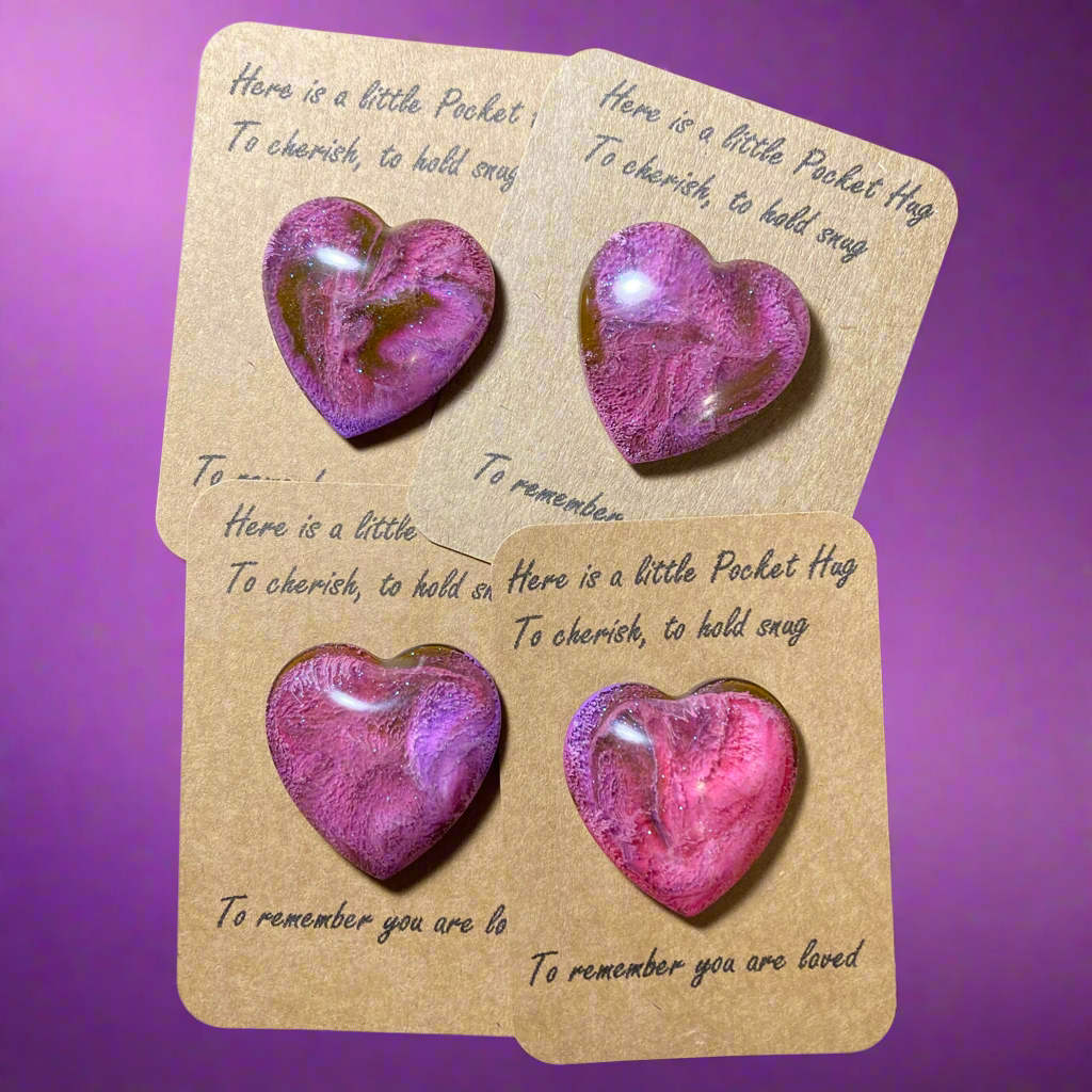 Pocket Hugs, pink & purple