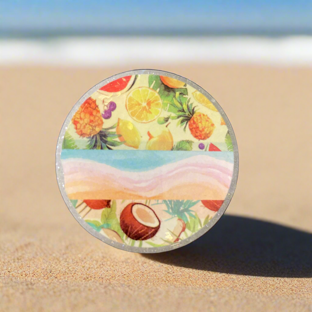 Magnets, tropical fruits, coconuts, summer vibes