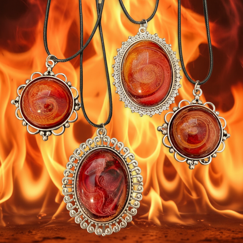 Elemental Harmony Necklace, Chunky, Fire