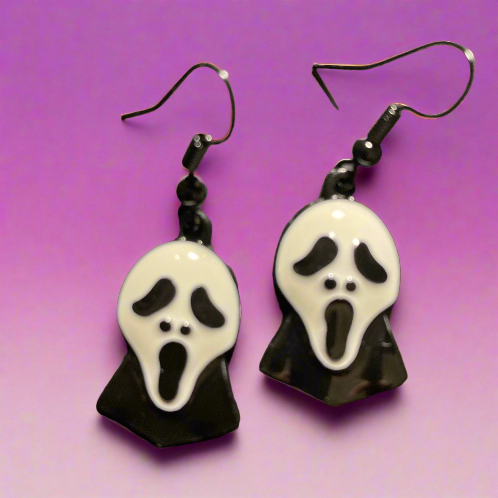 Screaming Ghost charm earrings