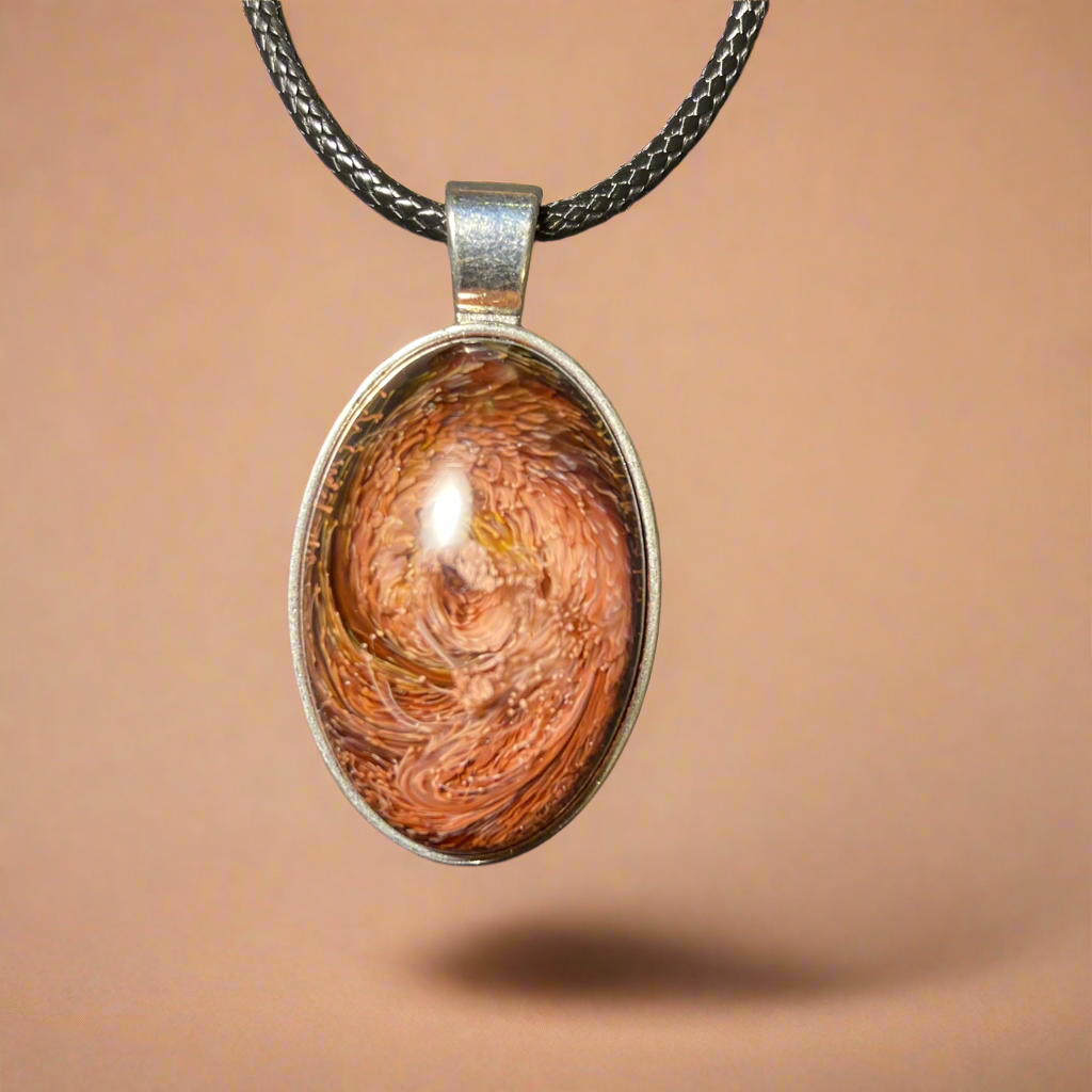 Autumn Necklace, oval, fall fashion