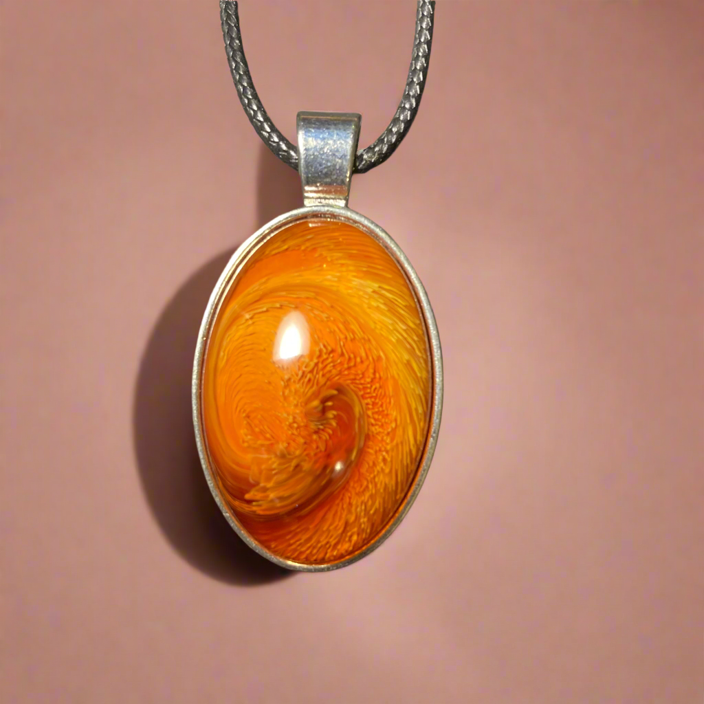 Autumn Necklace, oval, fall fashion