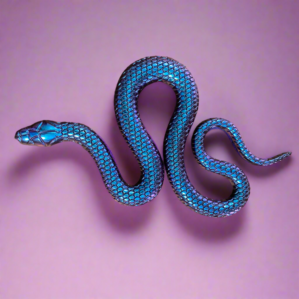 Wall decor, chameleon Blue Snake