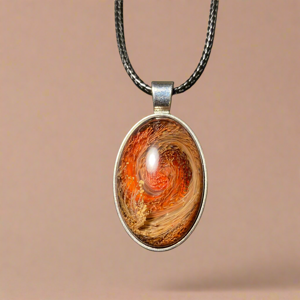 Autumn Necklace, oval, fall fashion