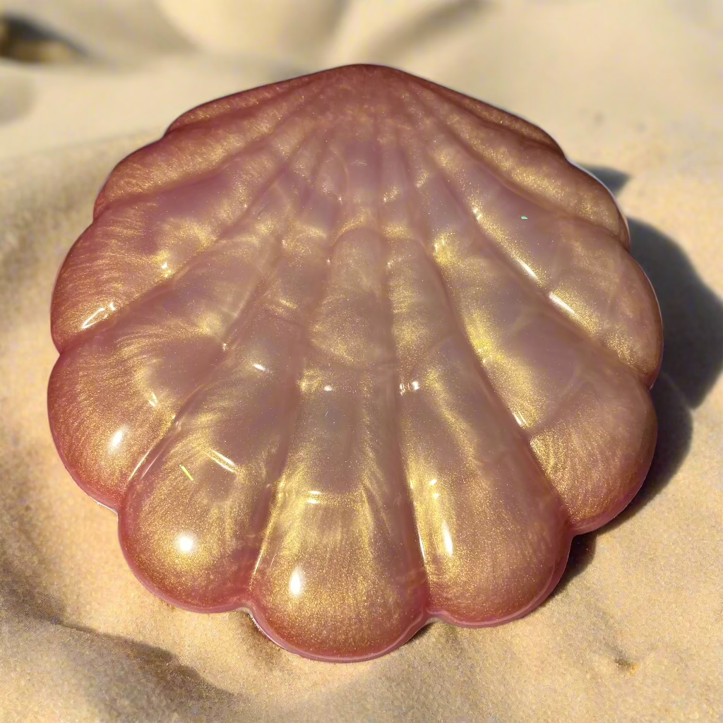 Jewelry box, sea shell, pink, pearl