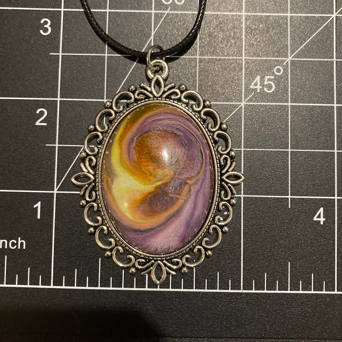 Galaxy Necklaces, purple/yellow