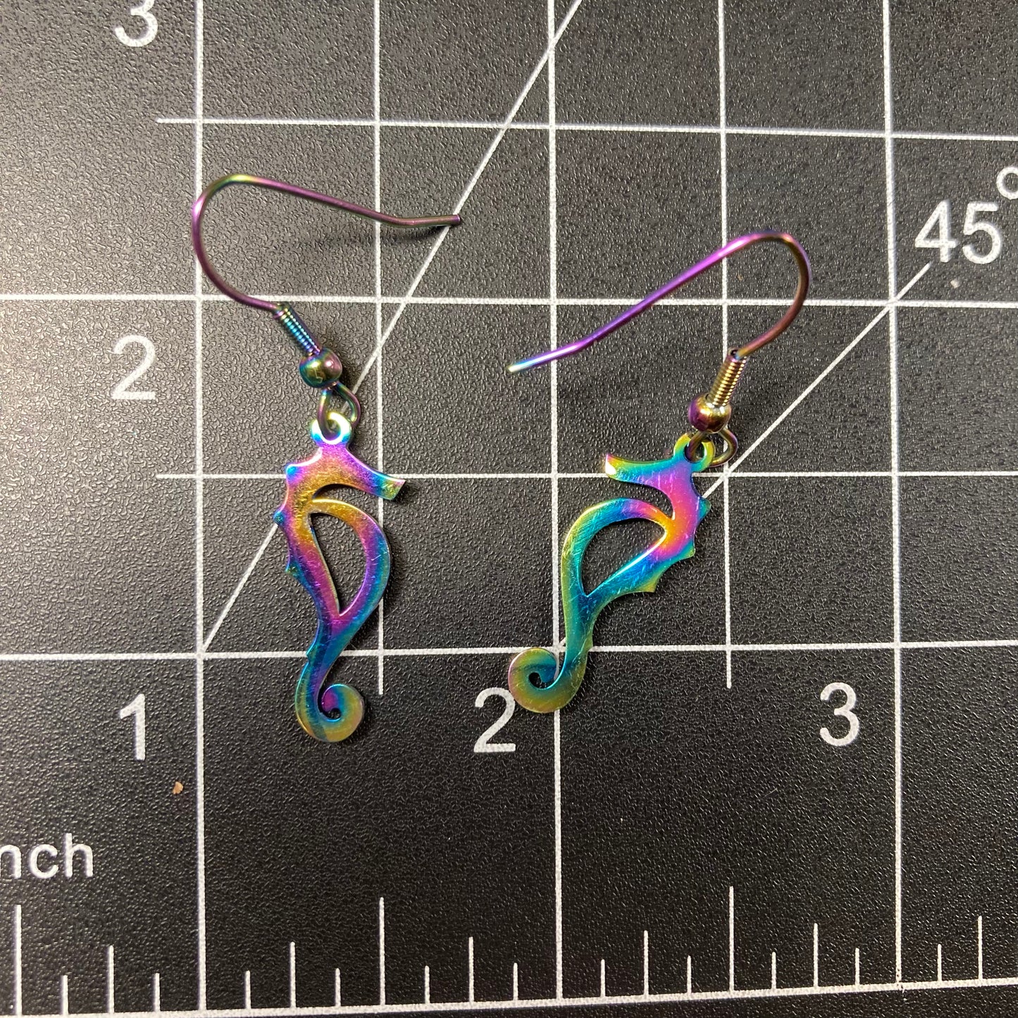 Iridescent Seahorse Earrings