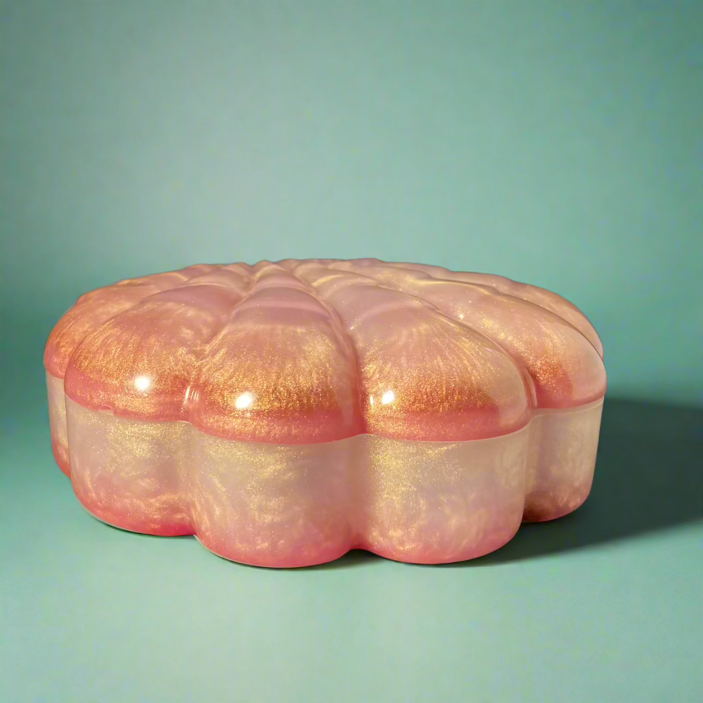 Jewelry box, sea shell, pink, pearl
