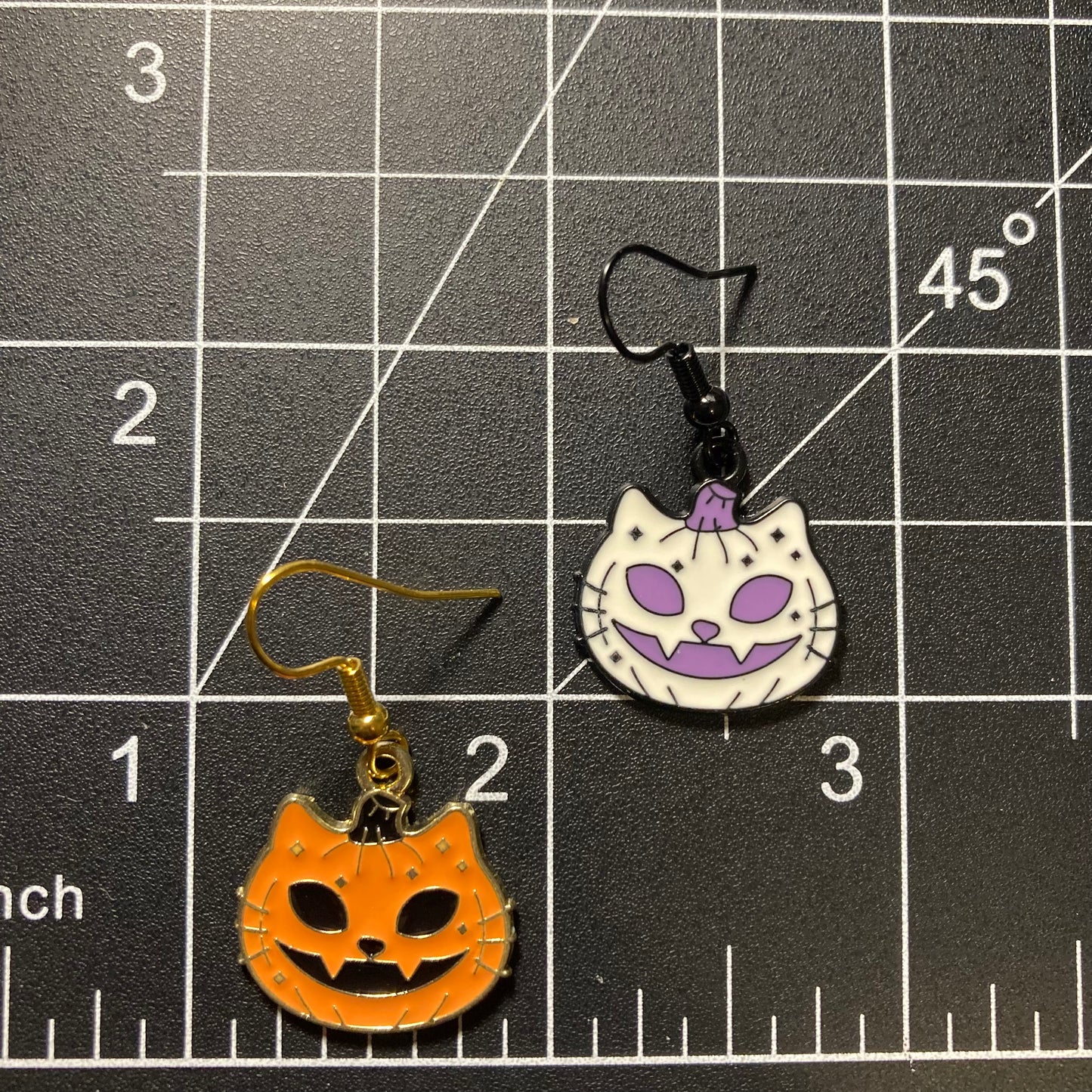 Cat Earrings, Halloween, vampire cats