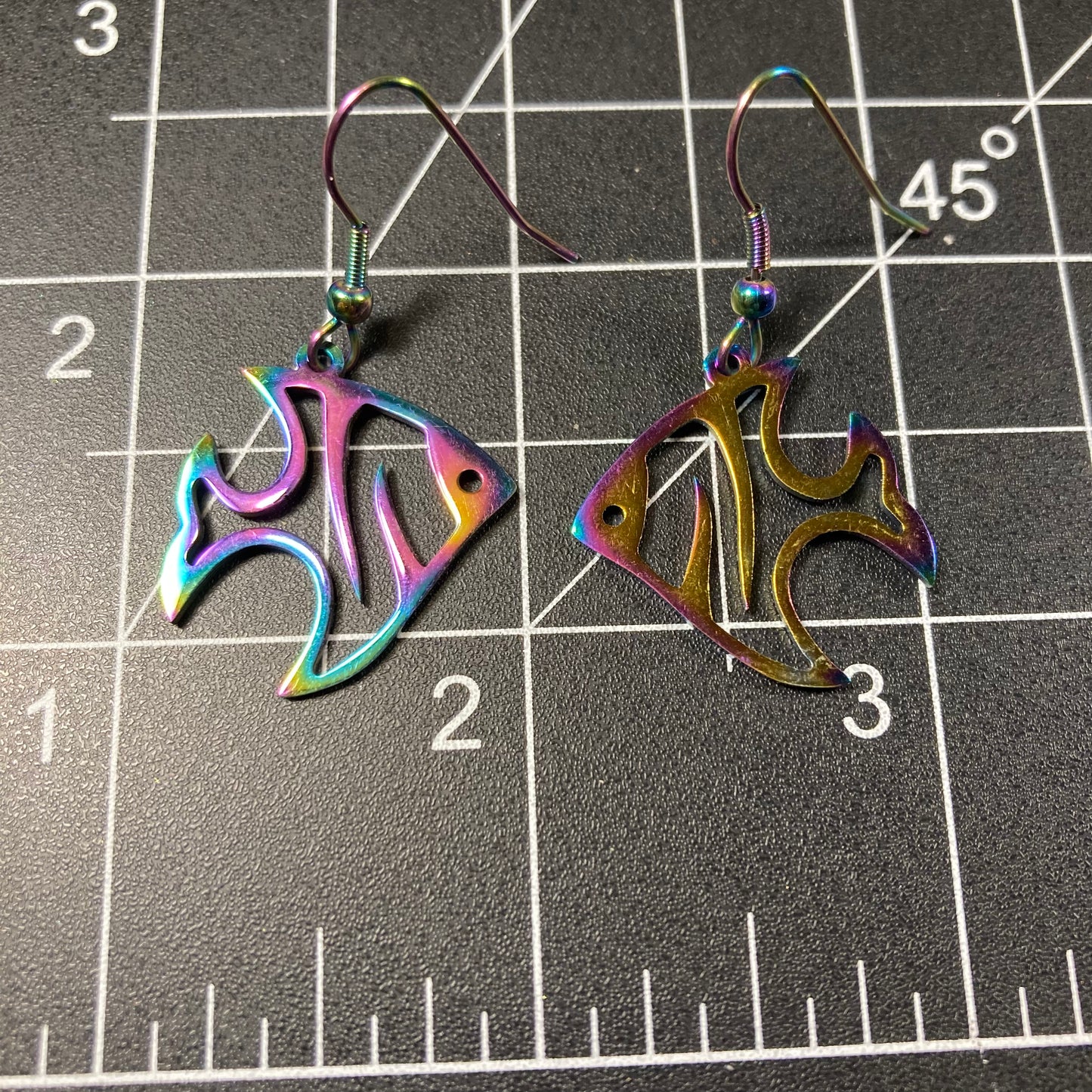 Iridescent Fish Earrings