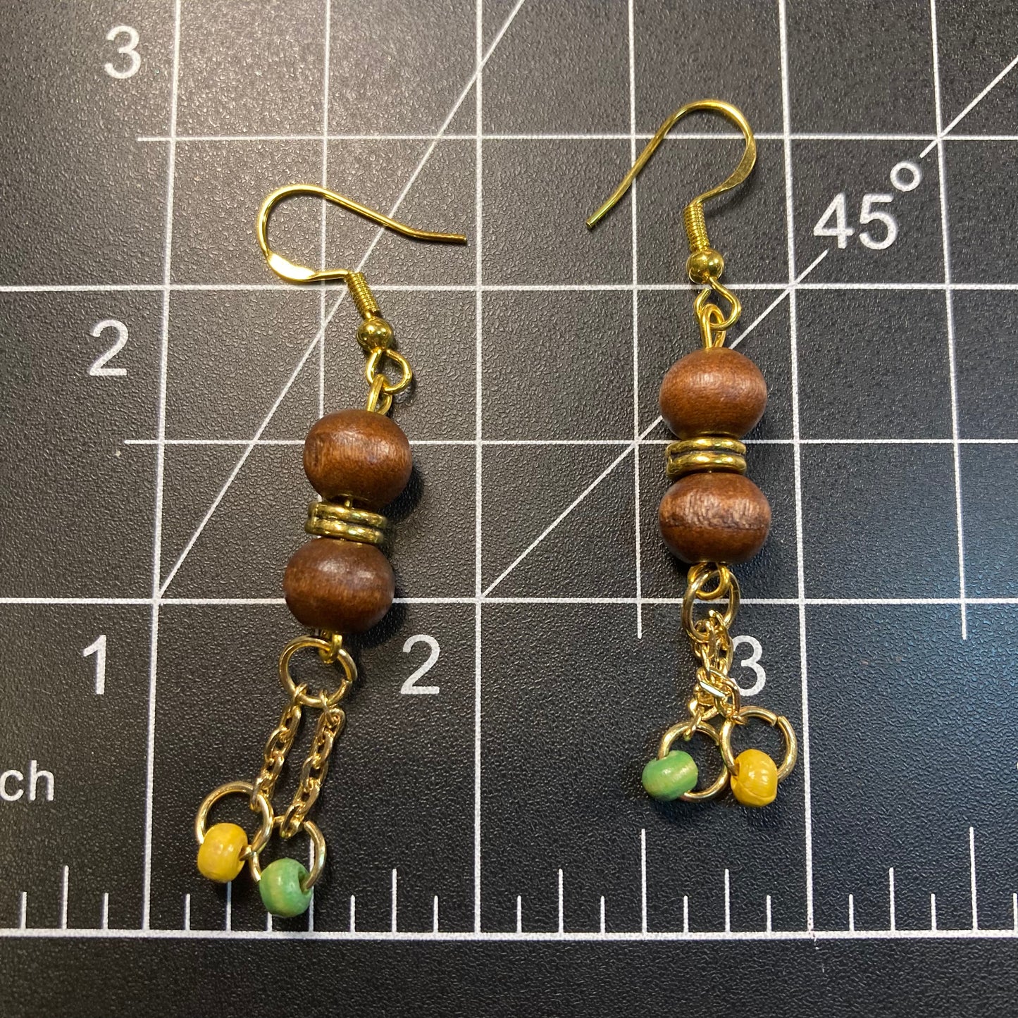 Wooden Earrings, fall vibes