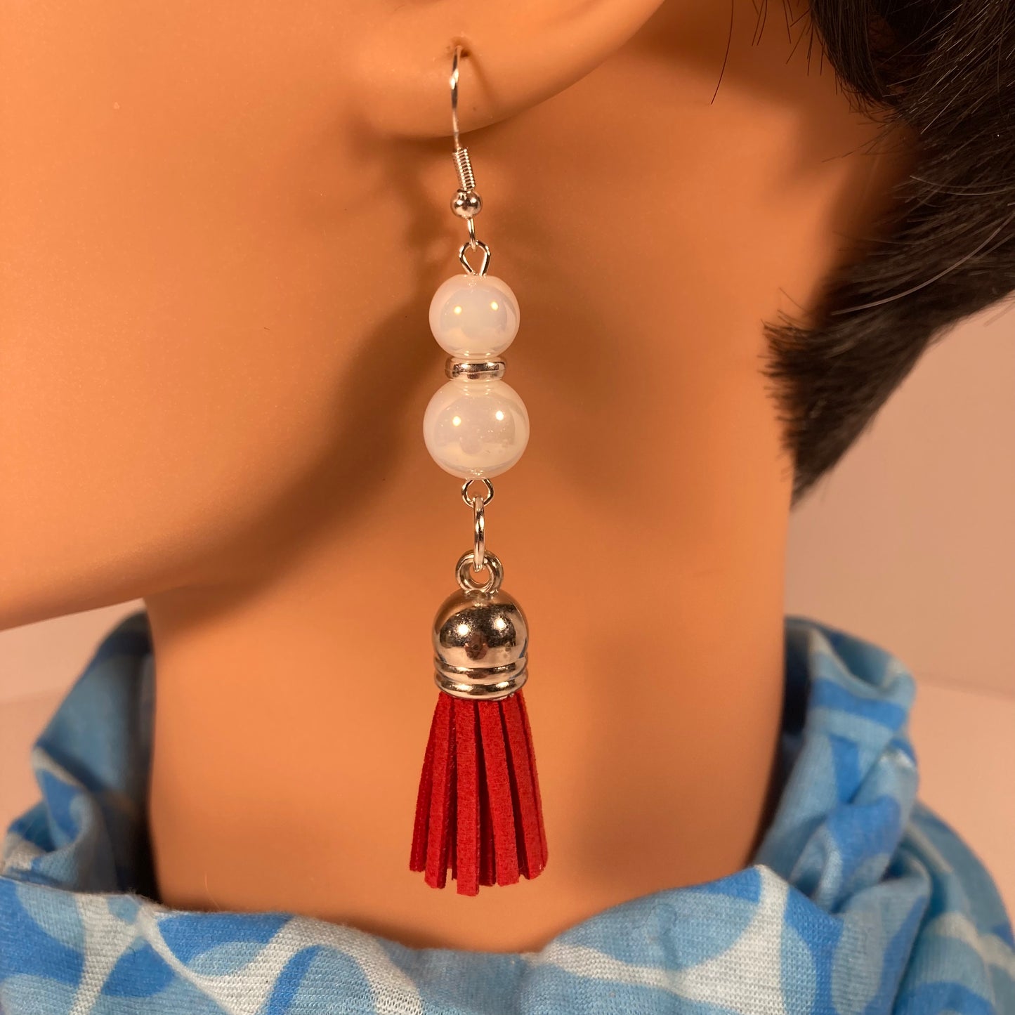 Patriot pearl earrings