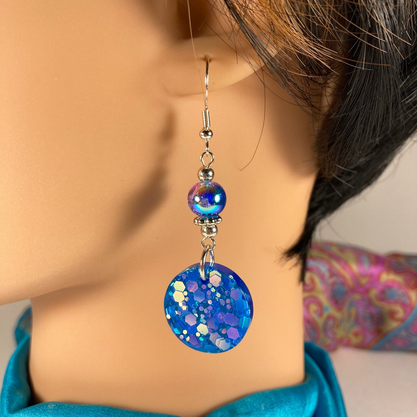 Sparkling Blue Earrings