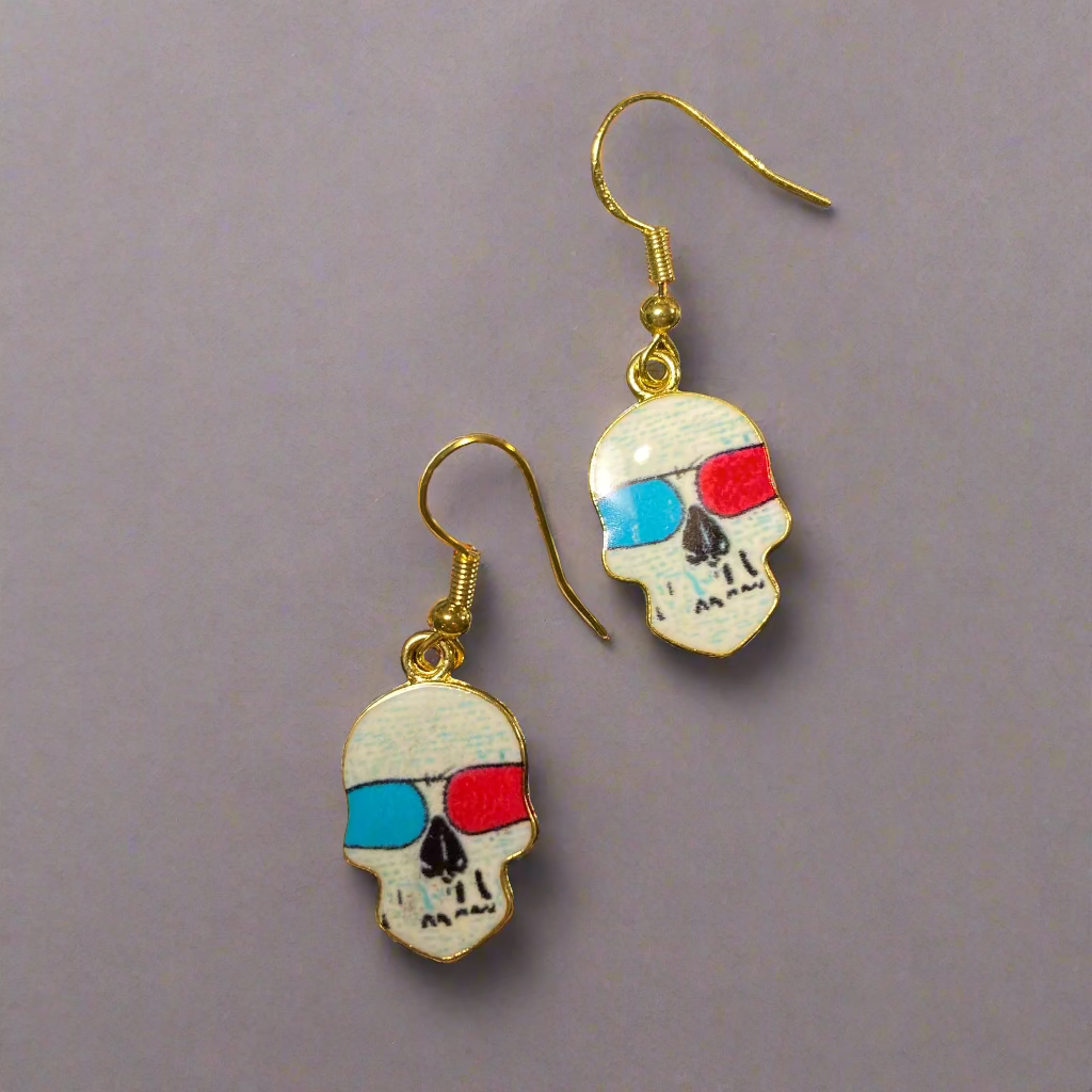 Day of the Dead sugar skulls charm earrings