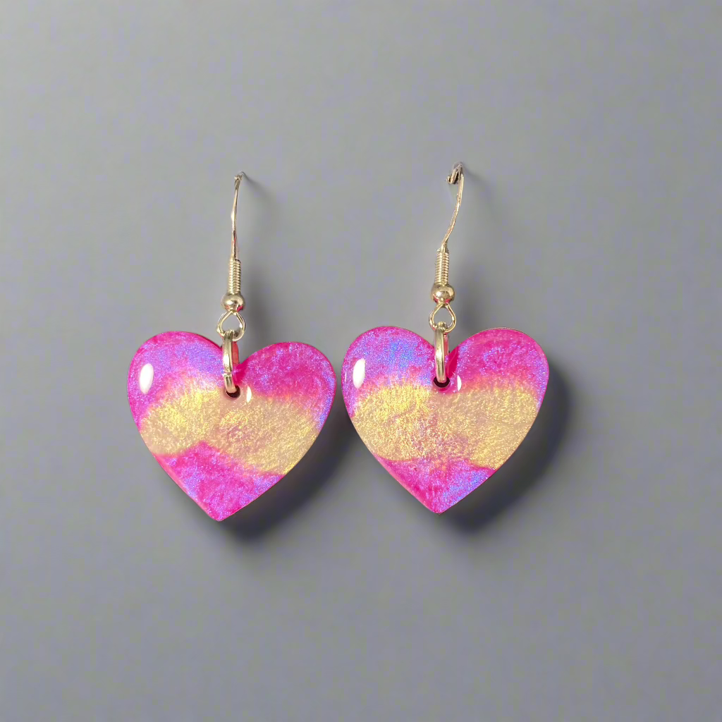 Heart earrings dangles