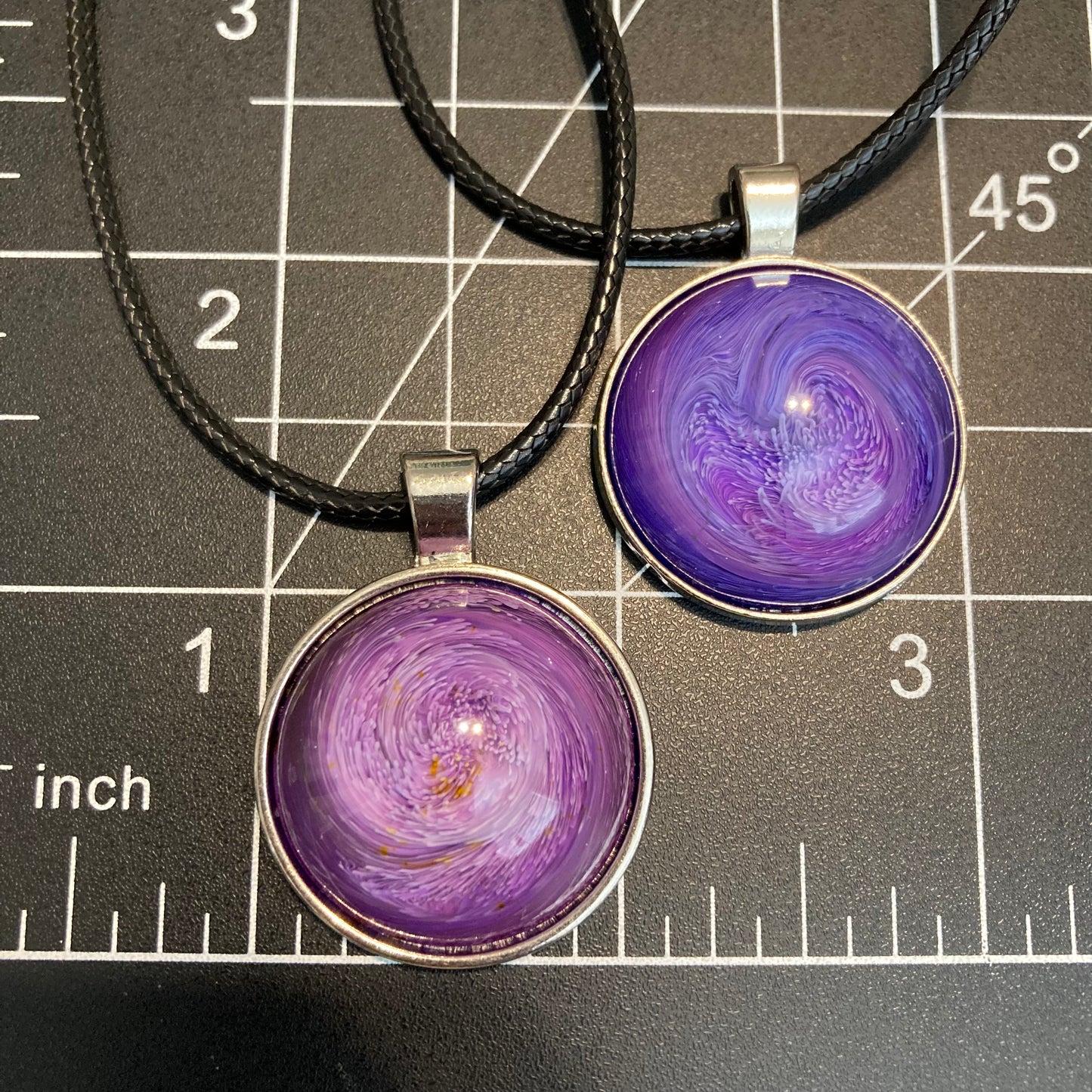 Galaxy Necklaces, small round, pink/purple
