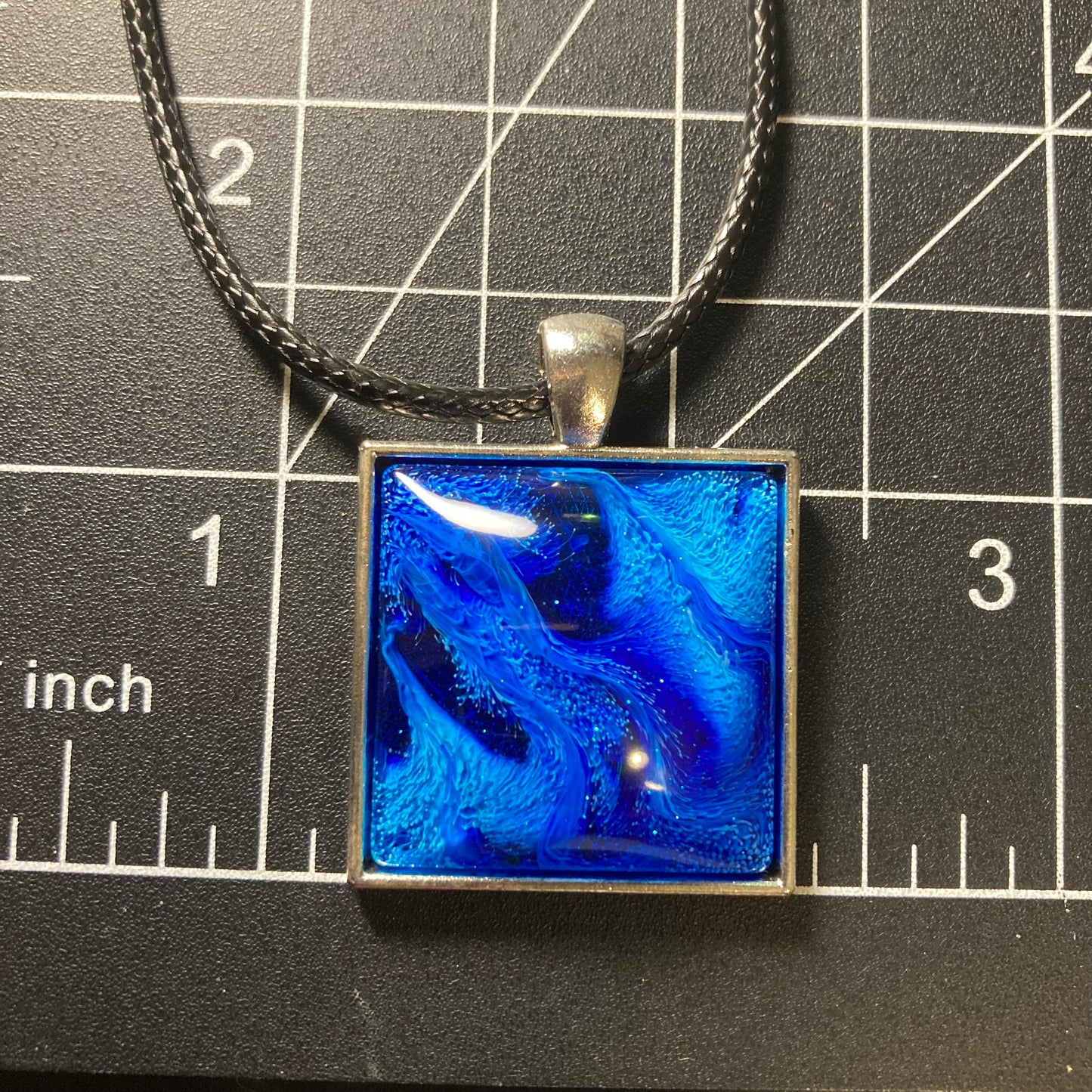 Galaxy Necklaces, square, blue